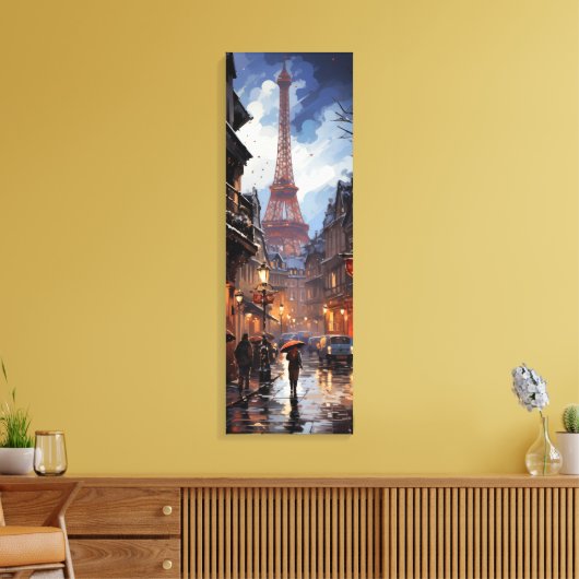 Kerstinkopen in Parijs Canvas Afdruk (Insitu (Woonkamer))