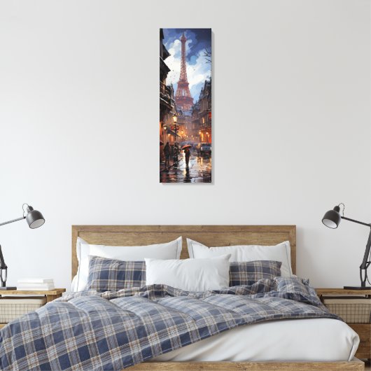 Kerstinkopen in Parijs Canvas Afdruk (Insitu (Slaapkamer))