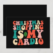 Kerstinkopen is mijn cardio vakantie kaart (Voorkant / Achterkant)