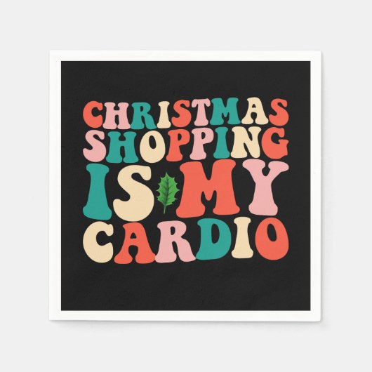 Kerstinkopen is mijn cardio vakantie servet (Voorkant)