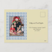 Kerstinkopen met de Portugese Haan Feestdagenkaart (Achterkant)