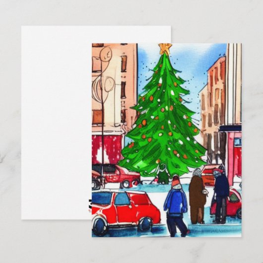 Kerstinkopen Notitiekaartje (Voorkant / Achterkant)