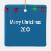 Kerstinktacht met een Kerstmanhoed Keramisch Ornament (Achterkant)