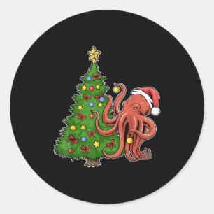 Kerstinktachtige ronde sticker