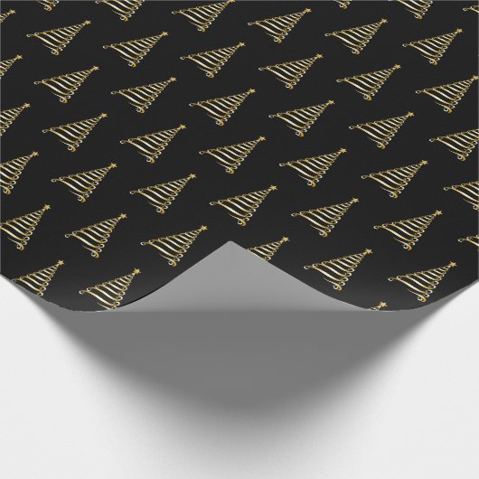 kerstinpakken van papiergoudbomen cadeaupapier (Hoek)