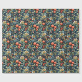 Kerstinpakpapier Art Nouveau Style Cadeaupapier (Vlak)