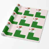 kerstinpakpapier cadeaupapier (Uitgerold)