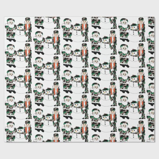 kerstinpakpapier, Camo Kerstmis Cadeaupapier (Vlak)