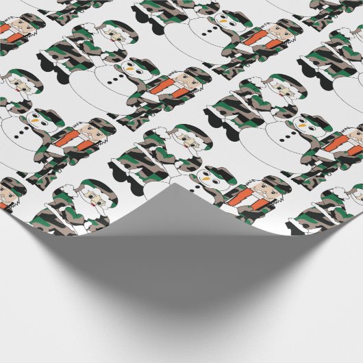 kerstinpakpapier, Camo Kerstmis Cadeaupapier (Hoek)