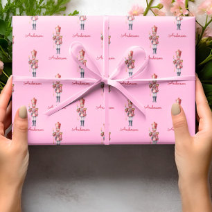 Kerstinpakpapier gepersonaliseerde notenkraker cadeaupapier