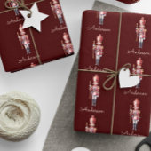 Kerstinpakpapier gepersonaliseerde notenkraker cadeaupapier