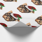 kerstinpakpapier in Yorkshire Terrier White Cadeaupapier (Hoek)