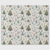 Kerstinpakpapier met kerstthema cadeaupapier (Vlak)