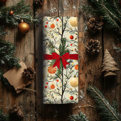 Kerstinpakpapier met klassieke Ornamenten Cadeaupapier