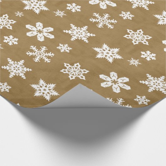 kerstinpakpapier met snowflake patroon cadeaupapier (Hoek)