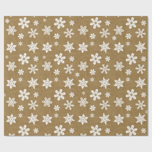 kerstinpakpapier met snowflake patroon cadeaupapier (Vlak)