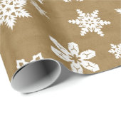 kerstinpakpapier met snowflake patroon cadeaupapier (Rol Hoek)