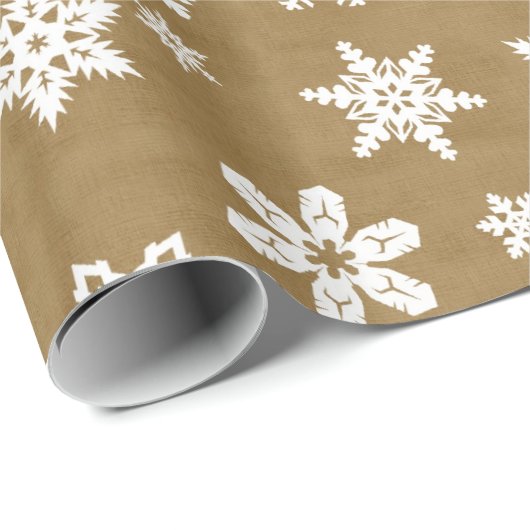 kerstinpakpapier met snowflake patroon cadeaupapier (Rol Hoek)
