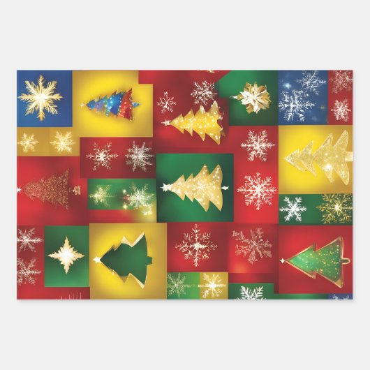 kerstinpakpapier | one-of-a-kind papier inpakpapier vel (Voorkant 3)