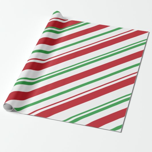 Kerstinpakpapier - Rood, Wit & Groen Cadeaupapier (Uitgerold)