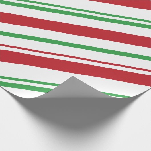 Kerstinpakpapier - Rood, Wit & Groen Cadeaupapier (Hoek)