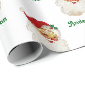 Kerstinpakpapier  Santa Custom Name Cadeaupapier (Rol Hoek)