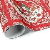 Kerstinpakpapier  Santa Sleigh Cadeaupapier (Rol Hoek)