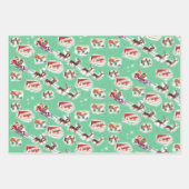  kerstinpakpapier uit de jaren zestig inpakpapier vel (Voorkant 3)