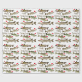 kerstinpakpapier, vakantiedagen, visserij cadeaupapier (Vlak)