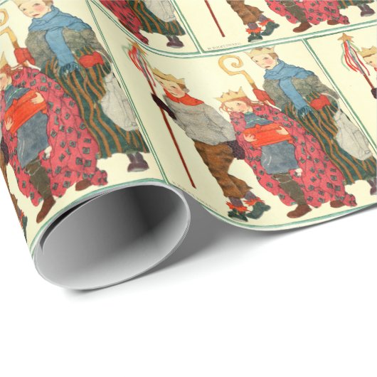  kerstinpakpapier van 70 jaar cadeaupapier (Rol Hoek)