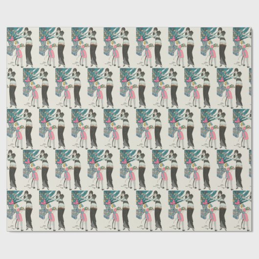 kerstinpakpapier van 70 jaar cadeaupapier (Vlak)