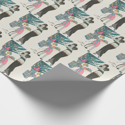 kerstinpakpapier van 70 jaar cadeaupapier (Hoek)