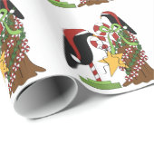 kerstinpakpapier voor landskrokken cadeaupapier (Rol Hoek)