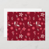 kerstinsettievloer en Cherry Wrapping Pa Briefkaart (Voorkant / Achterkant)