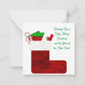 kerstinslag 3-briefkaart notitiekaartje (Achterkant)