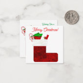 kerstinslag 3-briefkaart notitiekaartje (Voorkant / Achterkant in situ)