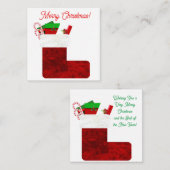 kerstinslag 3-briefkaart notitiekaartje (Voorkant / Achterkant)