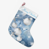 kerstinslag/blauw Ornament Grote Kerstsok (Voorkant (Hangend))