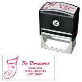 kerstinslag en aangepaste naam met adres  zelfinktende stempel (In situ)