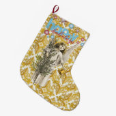 kerstinslag, kerstengel Prettige feestdagen Grote Kerstsok (Voorkant (Hangend))