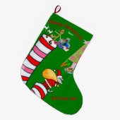 kerstinslag, snoepriet Elf Santa Grote Kerstsok (Voorkant (Hangend))