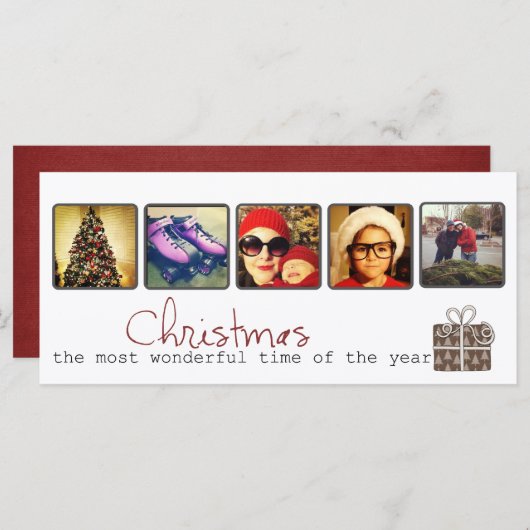 Kerstinstagram-fotorackkaarten (Voorkant / Achterkant)