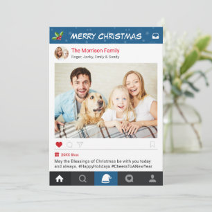 kerstinstagram Lijst Holiday Greetings Foto Feestdagenkaart