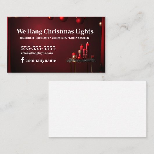 Kerstinstallatie Visitekaartje (Voorkant / Achterkant)