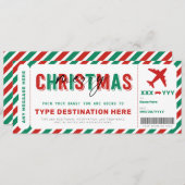 kerstinstapkaart Voucher Gift Ticket (Voorkant / Achterkant)