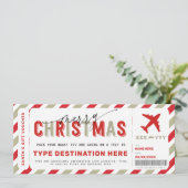 kerstinstapkaart Voucher Gift Ticket Kaart (Staand voorkant)
