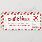 kerstinstapkaart Voucher Gift Ticket Kaart (Voorkant / Achterkant)