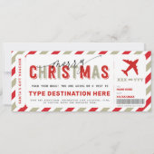 kerstinstapkaart Voucher Gift Ticket Kaart (Voorkant)