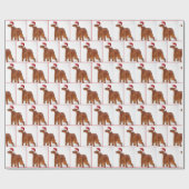 KerstIrish Setter Cadeaupapier (Vlak)