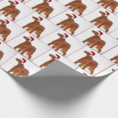 KerstIrish Setter Cadeaupapier (Hoek)